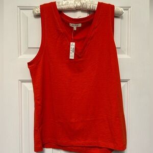 NWT Madewell Slub V Neck Tank 100% Cotton